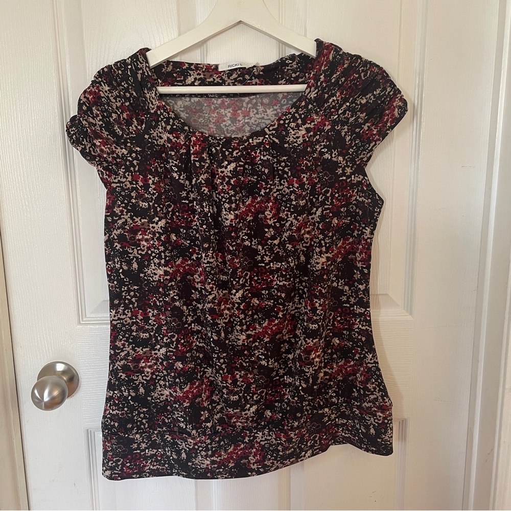 Ricki's Black and Red Floral Blouse